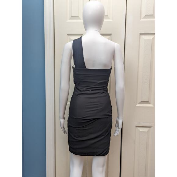 Rag & Bone Dress Size 2 Silk One Shoulder Wedding Guest Formal Date Night LBD - Picture 4 of 10
